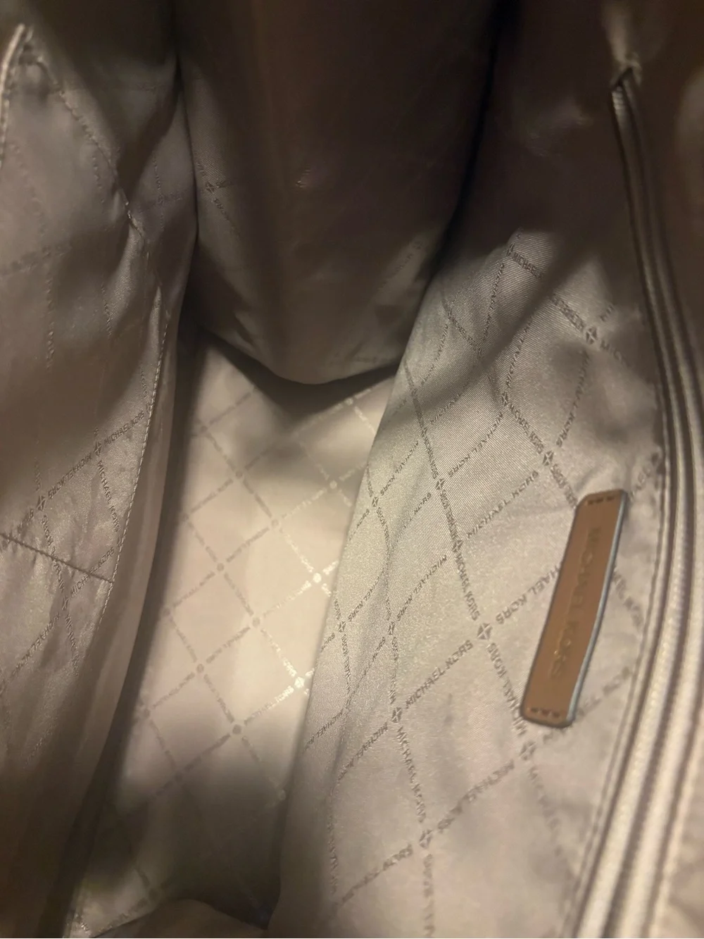Michael Kors Brown Monogram Tote with White Logo